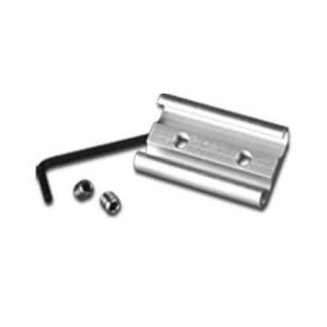 Banner Trak Xtender kit with metal connector, hex key, and two screws for banner extension.