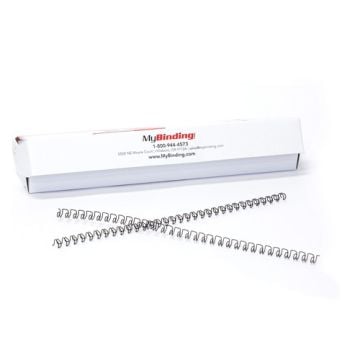 Black 3/16" 3:1 Pitch Twin Loop Wire - 100pk Image 1