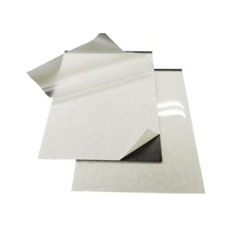 A set of Black Matte Gator Pouch Boards with a clear adhesive sheet partially peeled back, revealing the matte surface underneath.