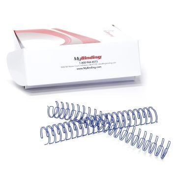 Blue 1 Inch 2:1 Pitch Twin Loop Wire - 50pk Image 1