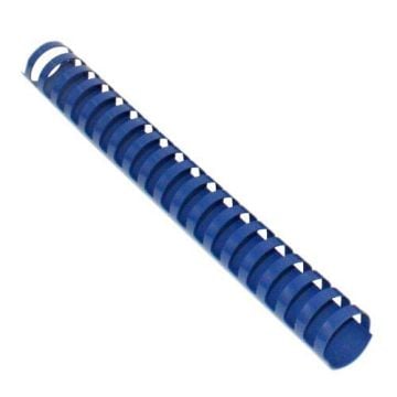 Blue 15 Ring Half Size Plastic Binding Combs used for securing documents.