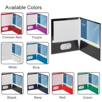 Business Source Letter Size Laminated Two-Pocket Folders - 25pk Image 1