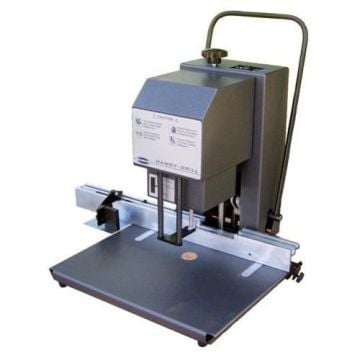 Challenge Handy-Drill Single Spindle Paper Drill machine designed for precise hole punching in stacks of paper.