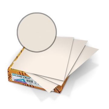 Classic Crest Cream 80lb Covers paper, showcasing its smooth, creamy surface ideal for professional use.