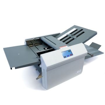 Coverbind CBPF450 Paper Folding Machine with adjustable trays and control panel for efficient paper handling.