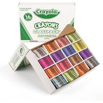 The Crayola Classpack Crayons offer 800 crayons in 16 assorted colors, making them the perfect choice for classrooms and group art activities.