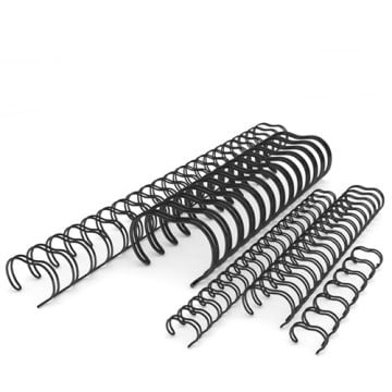 Showing various sizes of Custom Cut Twin Loop Wire Elements arranged in a row.