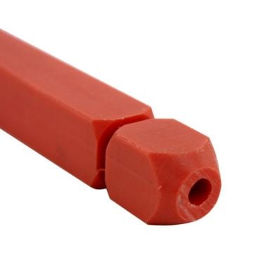 Red rectangular cutting stick with a hollowed-out end, designed for use with the Triumph 4300 Paper Cutter.