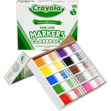 Crayola Classpack Fine Line Markers - 200/Box Image 1