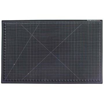 A black Dahle 24" x 36" Vantage Self-Healing Cutting Mat with a detailed grid pattern and measurement markings along the edges.