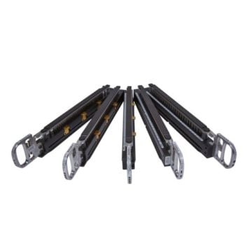 Multiple Die Sets for Rhin-O-Tuff Tornado Autopunch EX, arranged in a fan-like formation.