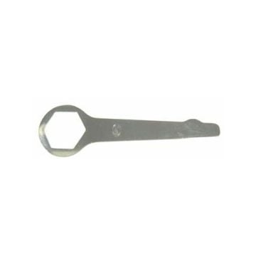 A metal Drill Drift for FP-60 Drill with a hexagonal head on one end and a tapered flat edge on the other, designed for releasing drill bits from the chuck.