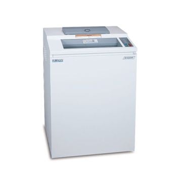 Formax OnSite FD 8502AF AutoFeed Office Shredder with a sleek white design and user-friendly control panel, ideal for efficient document shredding in offices.