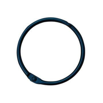 Flat Black Metal Loose Leaf Rings - 50pk Image 1