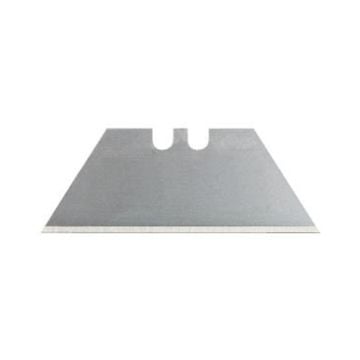 Close-up of a Fletcher-Terry Utility Blade / Rail Cutter Blade with a sharp, trapezoidal design for precise cutting.