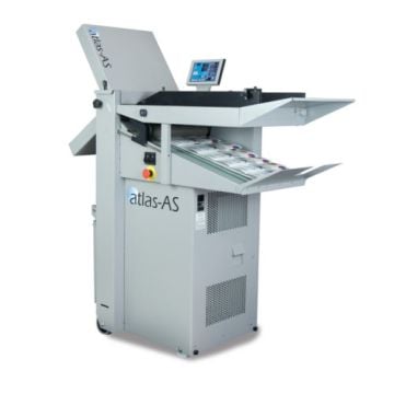 Formax ATLAS-AS Air-Feed Document Folder, a high-capacity, automated paper folding machine designed for efficient document processing.