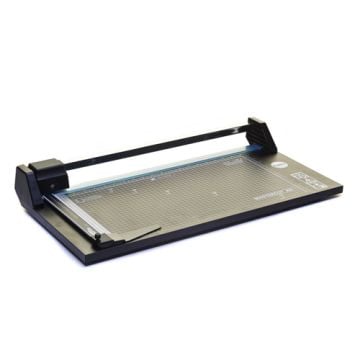 A Carl XTRIMMER XTM-500 20" Industrial Rotary Paper Trimmer with a sturdy cutting base and precision rotary blade for heavy-duty paper trimming.