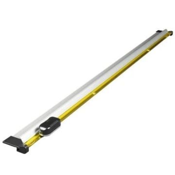 Keencut 60" Table Edge Rotary Cutter (TE) featuring a sleek, durable design with a precision cutting blade and yellow guide rail for accurate cuts.