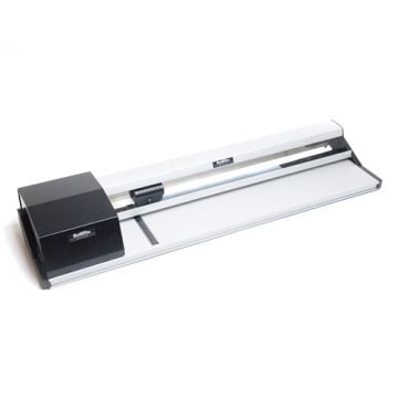 RotaTrim 73" PowerTech Electric Rotary Cutter with a sleek design, featuring a precision blade and sturdy base for efficient, high-volume cutting tasks.