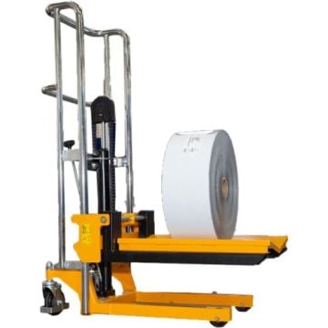 Foster On-A-Roll Lifter V-Tray Narrow Web lifting equipment designed to handle and transport large rolls efficiently.