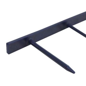 Close-up of GBC Premium Navy 11 Pin Velobind Strips showing the pins and binding strip in detail.
