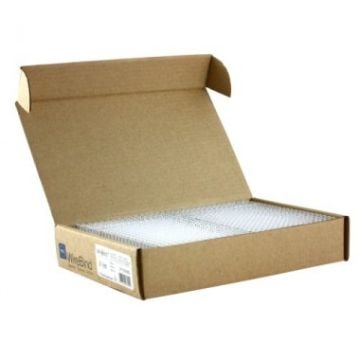 Open box of GBC Premium White 3:1 Twin Loop Wire with coils neatly arranged inside.