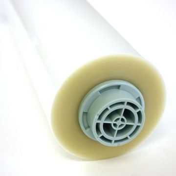 Close-up view of the core of a GBC Sprint H950 / H925 EZLoad Laminating Film roll, showing the unique loading design.
