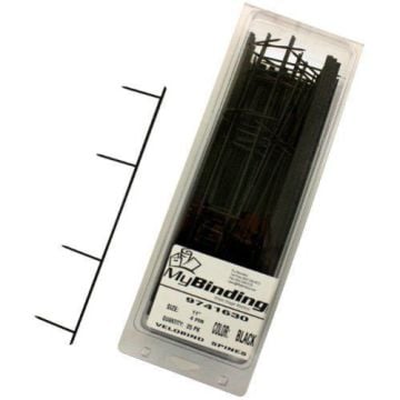 GBC VeloBind 4pin Reclosable Black 25pk - 9741630 Image 1