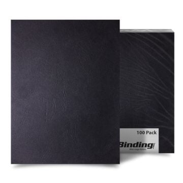 Black Grain 8.5 x 11 Letter Size Binding Covers in a 100 pack with a textured finish for professional document presentation.