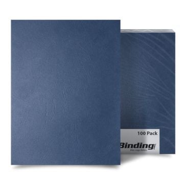 Navy Grain Binding Covers in a 100 pack, featuring a textured, dark blue finish ideal for professional document presentations.
