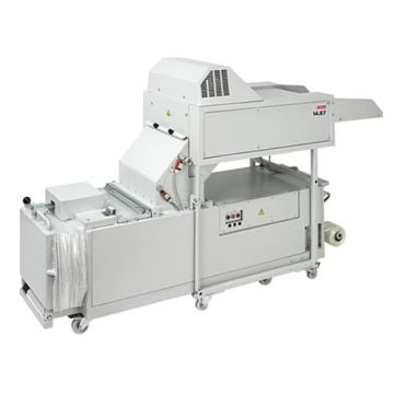 Intimus 14.87 3.8mm x 40mm Level P-4 Cross Cut Industrial Shredder with Baler, a high-capacity shredding and baling machine designed for efficient document disposal.