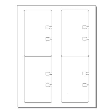 Large Rotary File Cards 4 Up Without Tabs - 250 Sheets Image 1