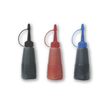 Set of Lassco Wizer Metal Numbering Ink - 1oz bottles in black, red, and blue, designed for precise and durable numbering applications.