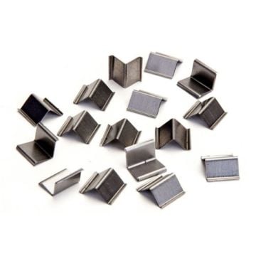 Showing a collection of Logan 3/8 (10mm) V-Nails for Logan Studio Joiner or Pro Joiner, designed for securely joining picture frames at precise angles.