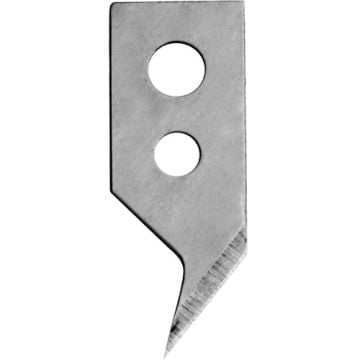 A single Logan Cosplay Replacement Blade B for the WB-6020 Freestyle Cutter, showcasing its sharp angled tip and dual circular attachment holes.