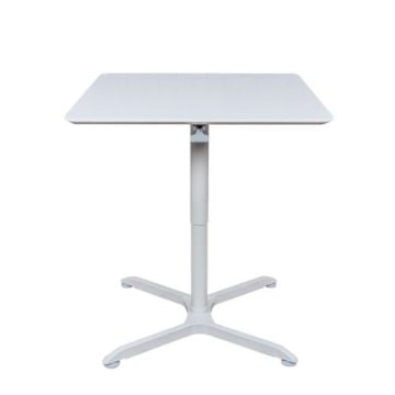 The Luxor 36" Square Pneumatic Height Adjustable Café Table combines modern style with functionality, making it perfect for versatile seating arrangements in offices, cafés, or collaborative spaces.