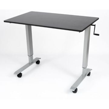 The Luxor Black Oak High-Speed Crank Adjustable Stand Up Desk combines sleek design with a quick crank mechanism, making it easy to transition between sitting and standing for enhanced workplace comfort.