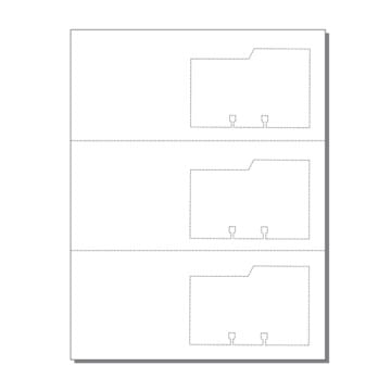 Mailer Rotary File Cards 3 Up With Right Tabs - 250 Sheets Image 1