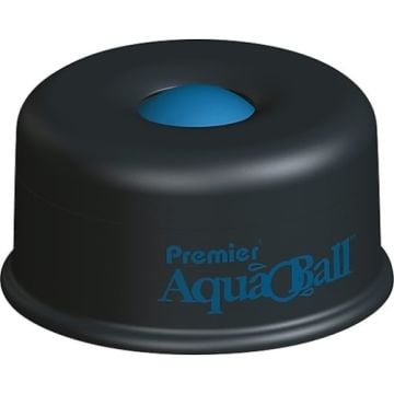 Martin Yale AquaBall All-Purpose Moistener with a sleek black design and blue applicator for efficient moistening of envelopes and stamps.