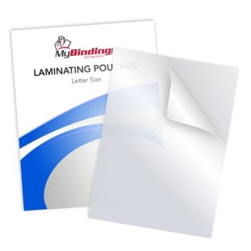 Transparent Matte Matte Letter Size Laminating Pouches with a protective layer, perfect for preserving documents and providing a sleek finish.