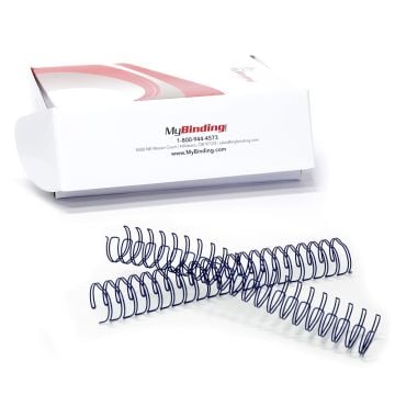 Navy 1 Inch 2:1 Pitch Twin Loop Wire - 50pk Image 1