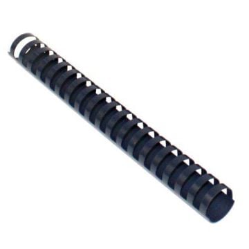 A Navy 15 Ring Half Size Plastic Binding Combs used for organizing and binding documents.
