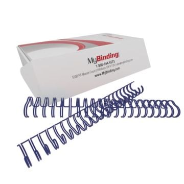 Navy 3/4 Inch 2:1 Pitch Twin Loop Wire - 50pk Image 1