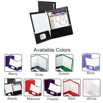 Oxford Laminated Two-Pocket Portfolio - 25pk Image 1