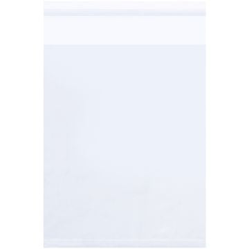 A 7" x 9" - 1.5 Mil Resealable Polypropylene Bag features a clear, flexible material, with a ribbed top seal that allows for easy opening and closing, designed for lightweight storage and organization.