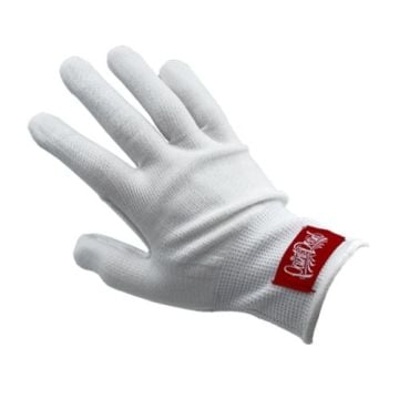 A white Proglove Ultimate w/ Touchscreen Tips featuring a textured surface and a red logo patch on the wrist.