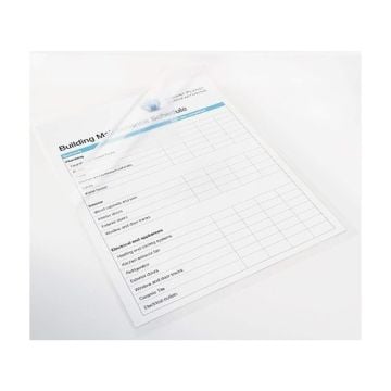 A document is protected by Polar Pressure Sensitive Self-Laminating Sheets - 3mil Clear Matte, showcasing a clean and durable laminated finish.