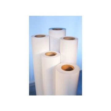 Five rolls of SEAL 3mil Print Mount Ultra Pressure-Sensitive Mounting Adhesive arranged upright in a studio setting.