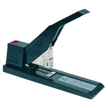 A Rapid 49 Heavy Duty All-Steel 170-Sheet Stapler with its lever open, showcasing its robust design for high-capacity stapling.