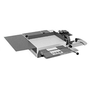 A Rhin-O-Tuff CI3000 Electric Coil Inserter machine with a flat surface and a coil inserting mechanism, designed for efficient binding tasks.